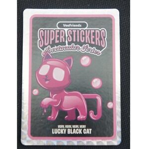 VeeFriends Super Stickers Spectacular Series Very Lucky Black Cat Bubble Gum